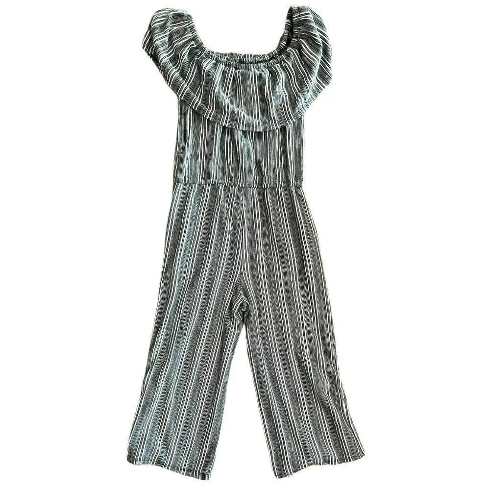 Pin Striped Capri Romper ( 6/6X)